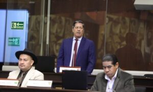 Pablo Jurado durante una sesión de la Asamblea Nacional del Ecuador
